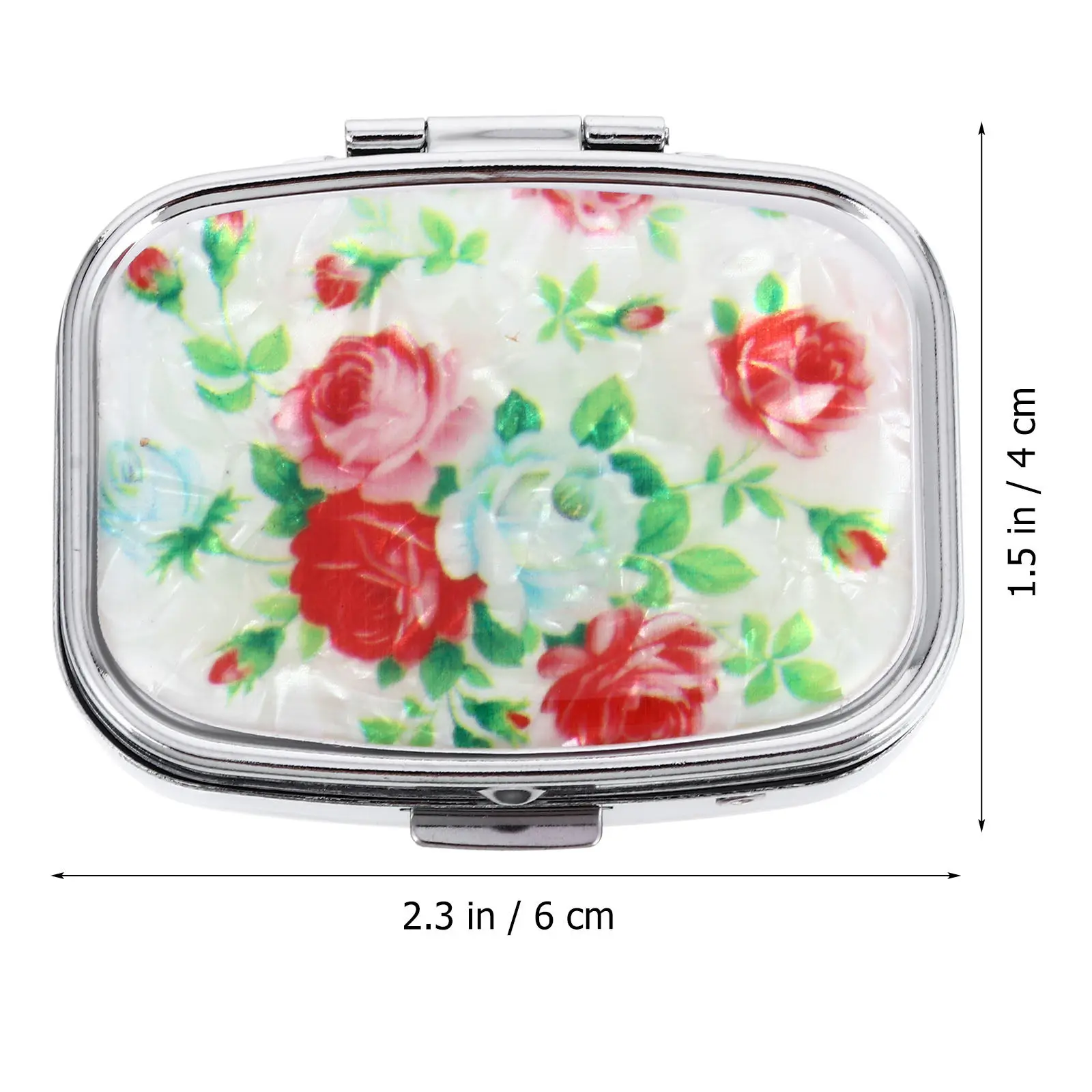 2Pcs Multifunctional Portable Medicine Box Tablet Storage Holder with Divided Compartments for Daily Pills Travel
