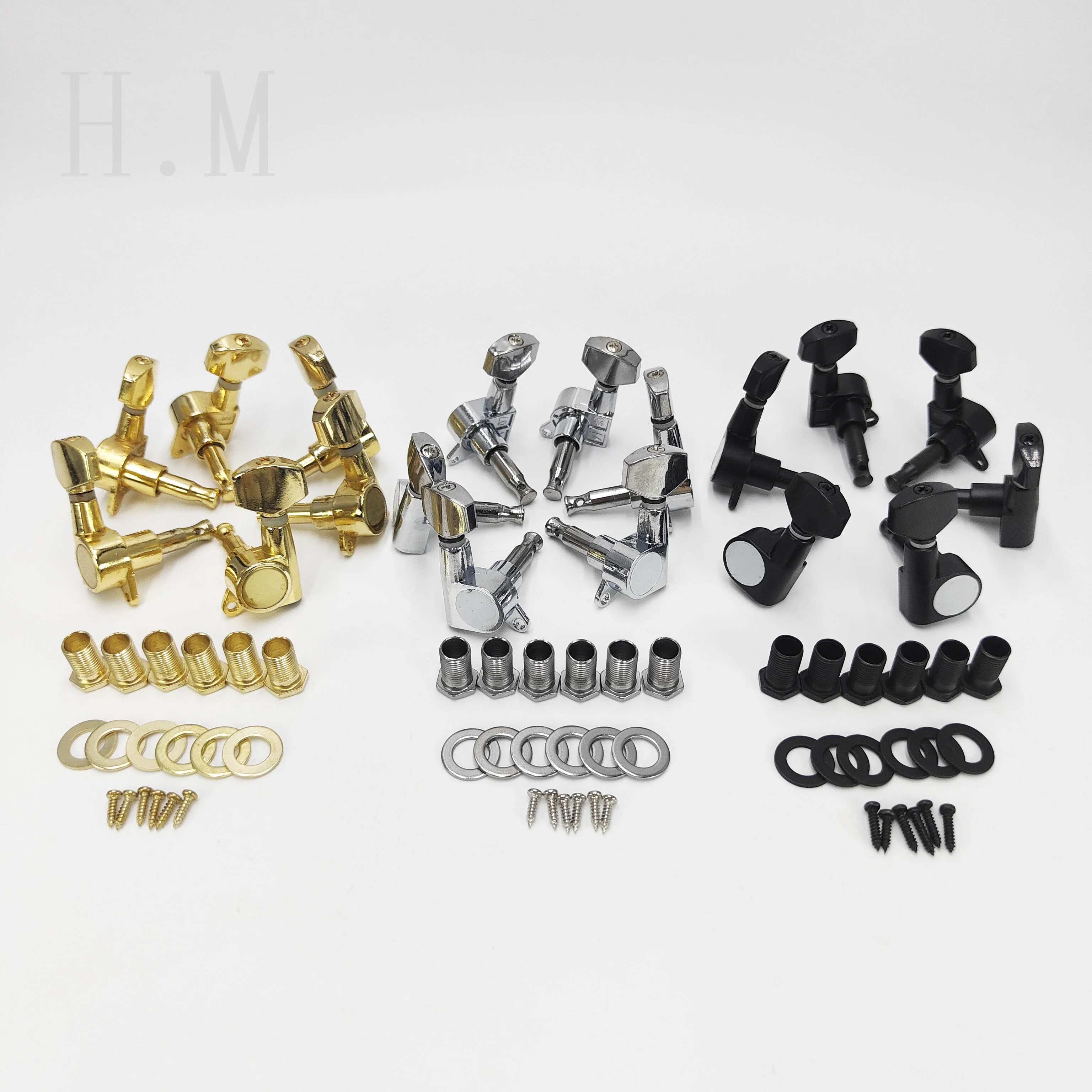 6pcs/set Sealed Guitar Tuning Pegs Locking Tuners 3L3R 41 Folk Guitar Large Head Guitar Tuning Pegs Machine Heads Tuning Pegs