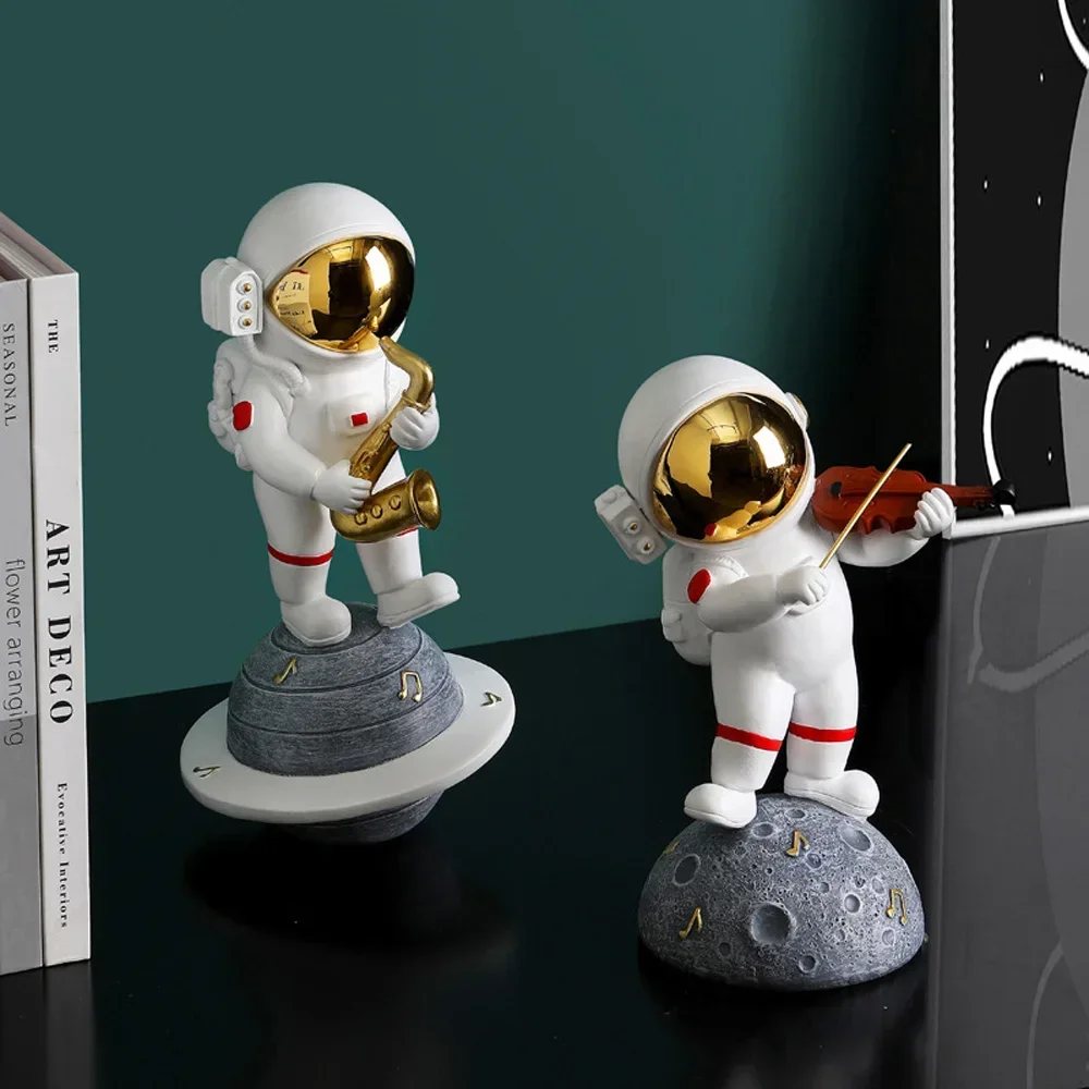 Imagem -02 - Estatueta de Astronauta Kawaii para Mesa Acessórios de Escritório Womens Room Desk Accessory Quarto Jardim Decoração