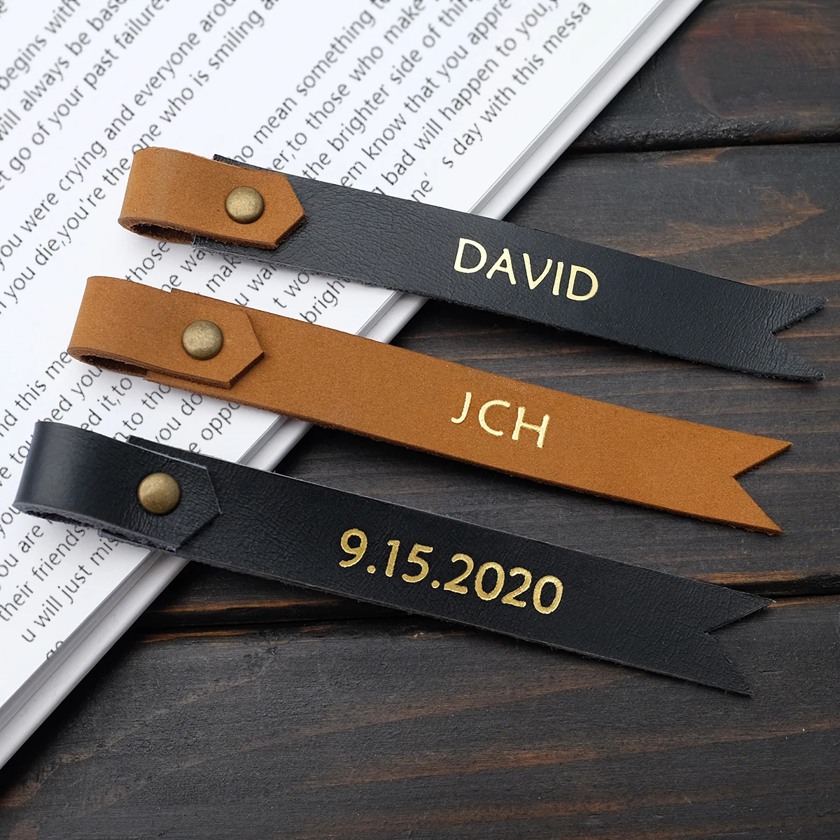 

Personalized Leather Bookmark, Custom Book Mark, Customized Name Bookmark, Reading Gift, Anniversary Gift, Gifts for Reader