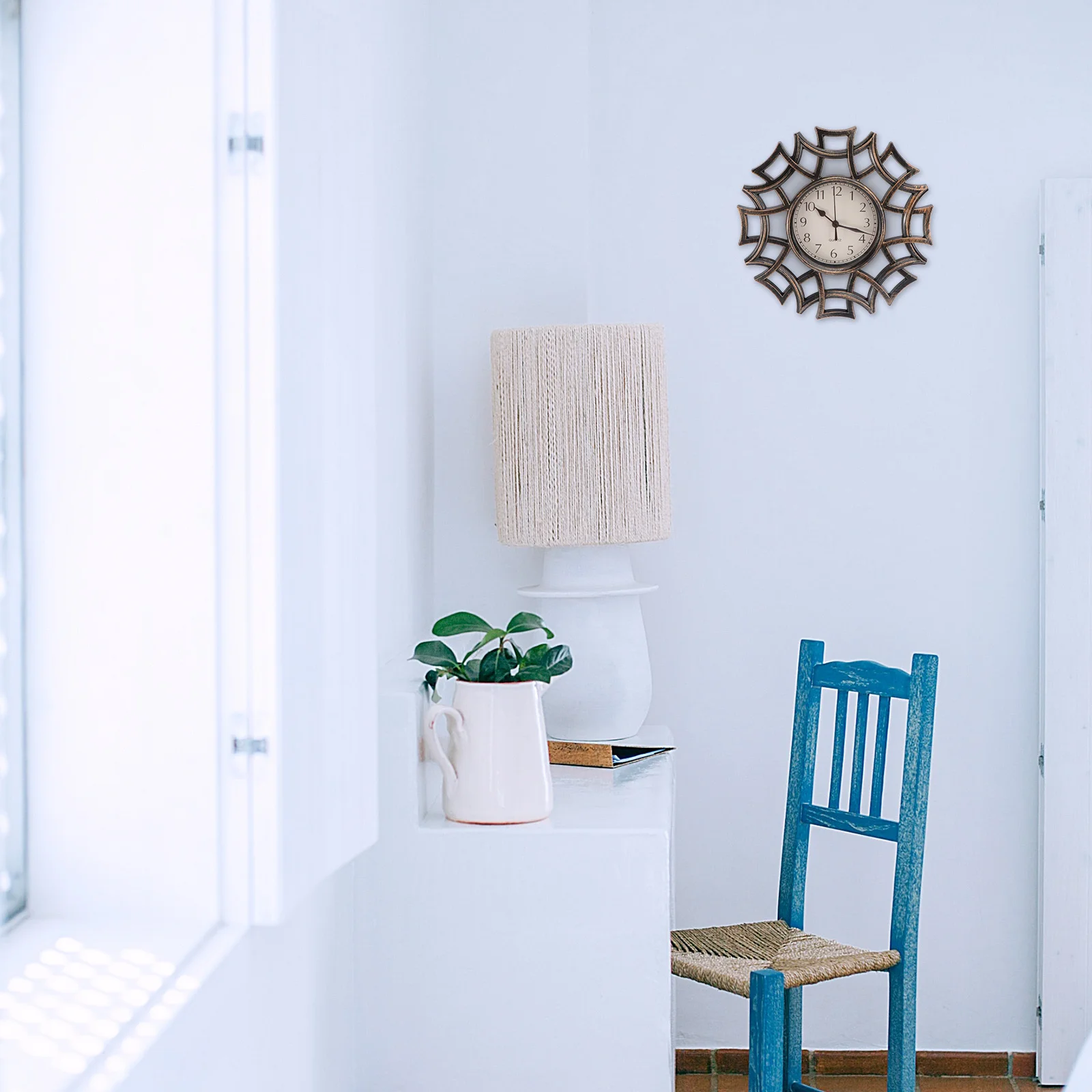 

Vintage 10-Inch Hollowed-Out Wall Clock Silent Large Decorative Dial Clock for Living Room Bedroom Kitchen European Style