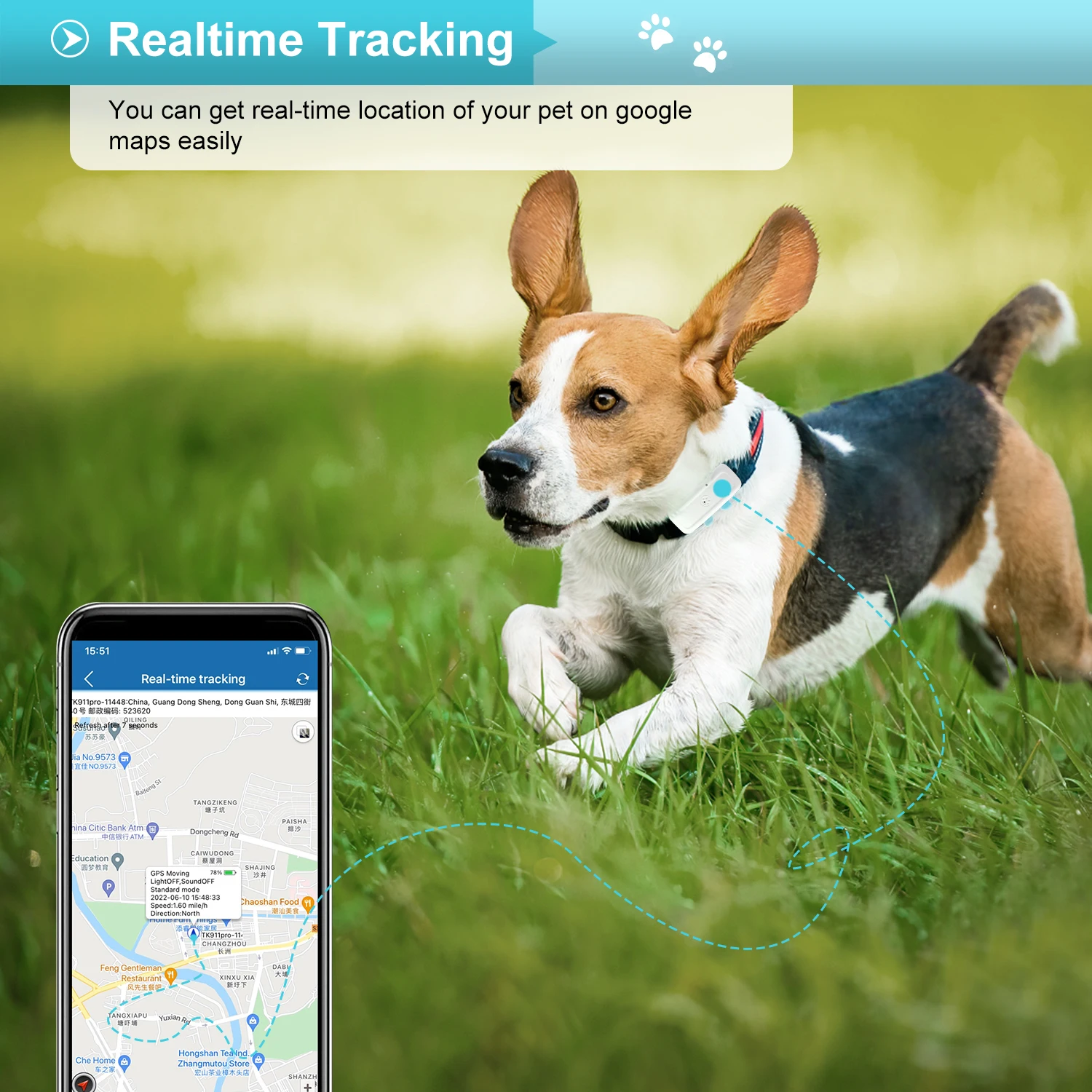 New 4G+2G Network Smart Mini Realtime & Historical Tracking Intelligent Search Geo-fence Web&APP Positioning Pet GPS Locator