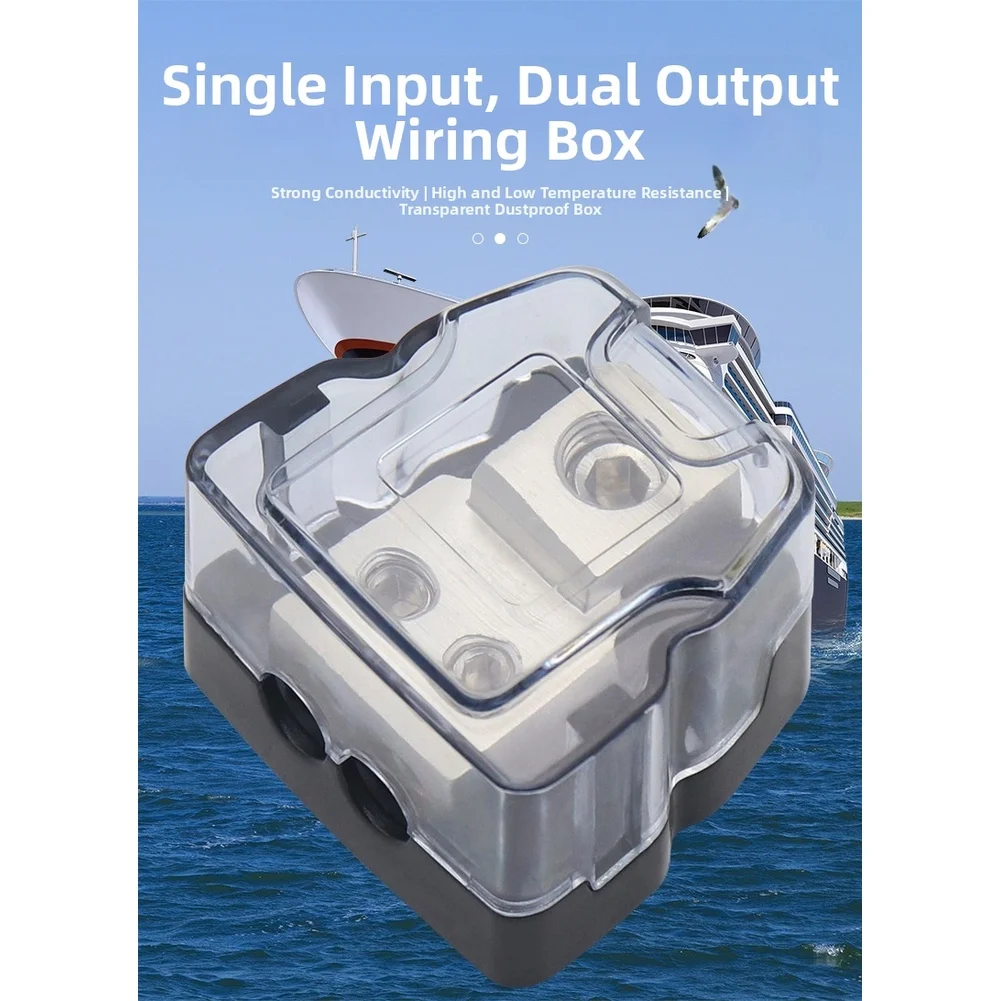 For Boat Wiring Audio Junction Box Ground Distribution Overload Protection Wide Compatibility Mounting Screws Included