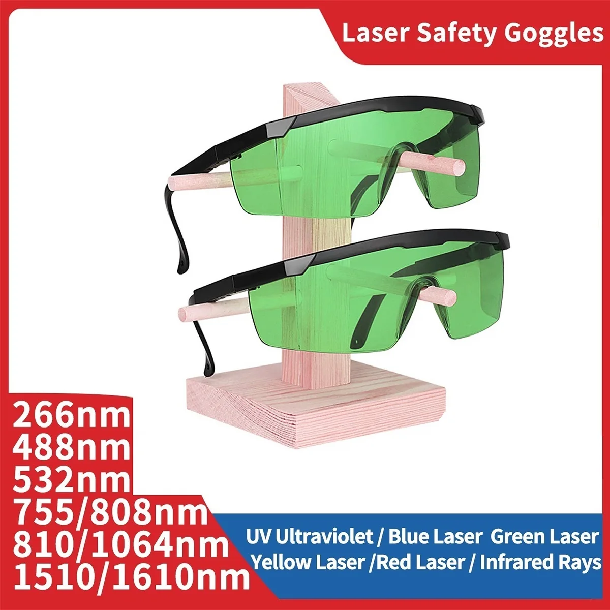 

Лазерные защитные очки 1064 нм Инфракрасные 355 нм УФ-очки Защитные очки Защитные очки для глаз для лазерной машины