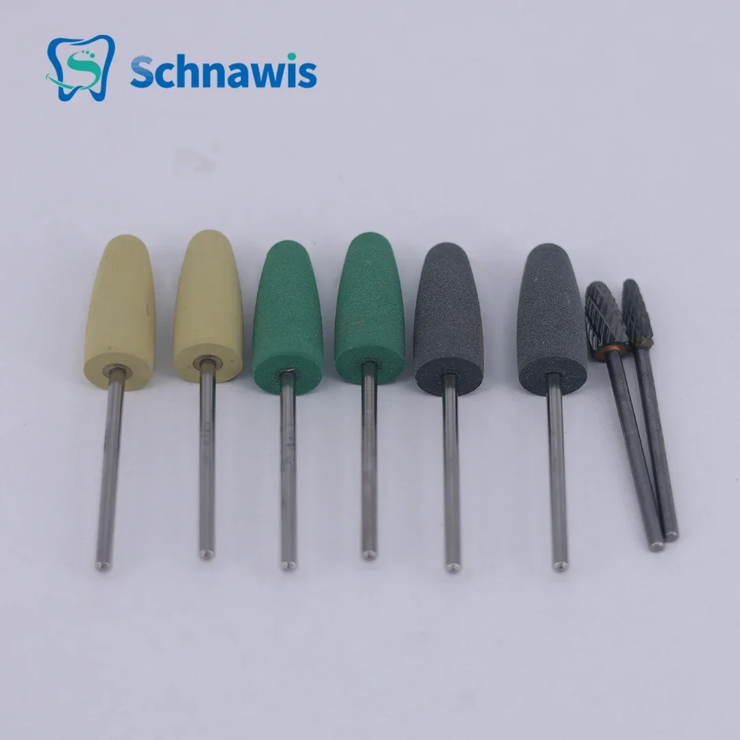 8Pcs/set HP Dental Resin Base Acrylic Polishing Burs Kit Drill Polisher Rotary Dentista Tool Dental Lab Instrument