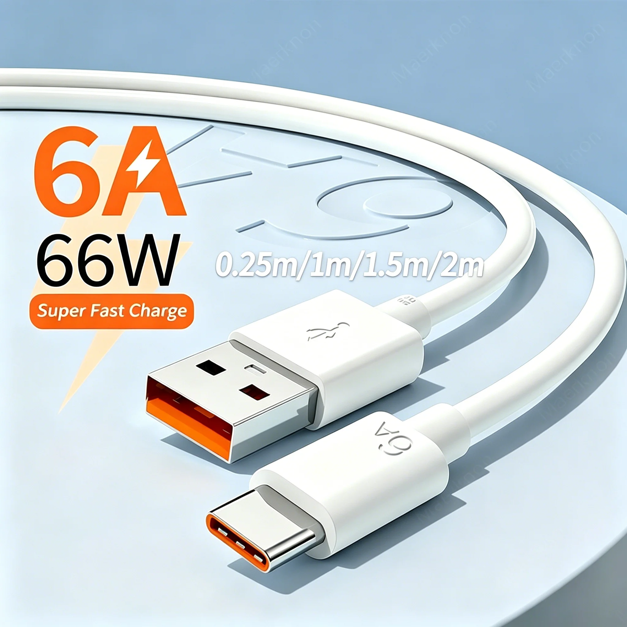 Cabo de Carregamento USB A de 67W, USB para Tipo C com Carregamento Rápido 3.0, para Carregamento Rápido e Seguro, Cabo de Carregamento para Celular, Para Huawei Xiaomi