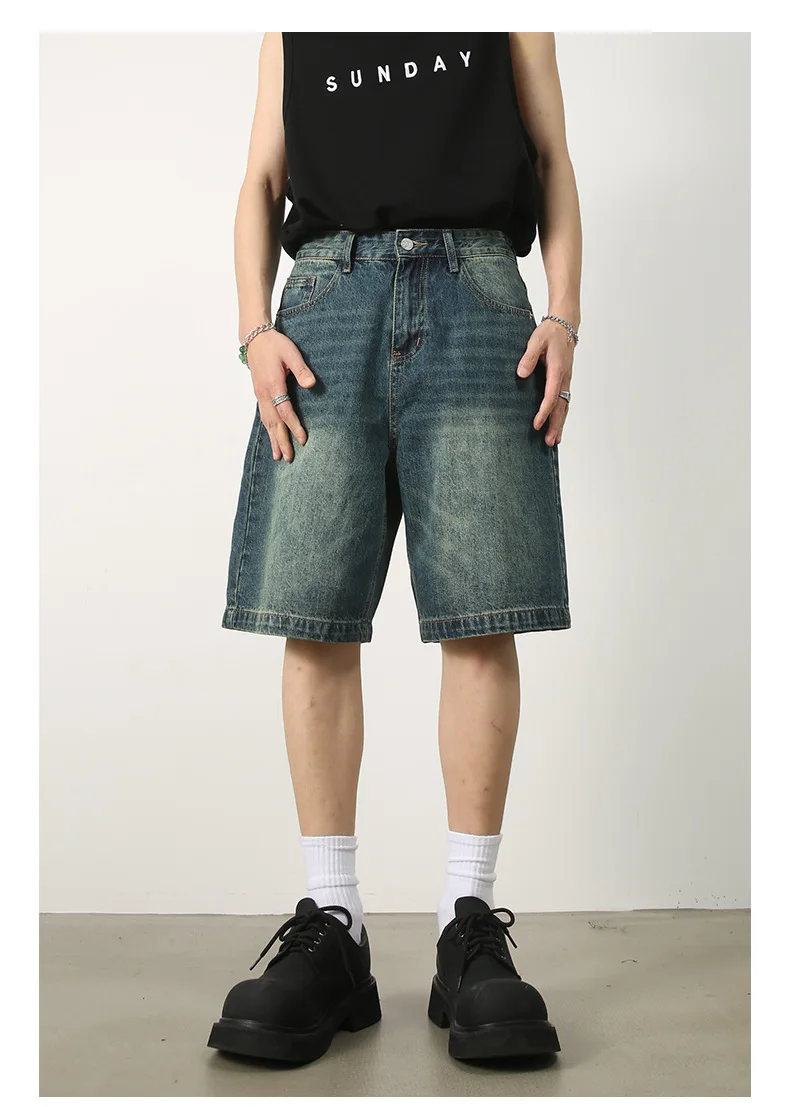 

New Loose Denim Shorts for Men in Summer Ins Trend Camouflage Shorts Fashionable and Versatile Casual Pants Street Trend
