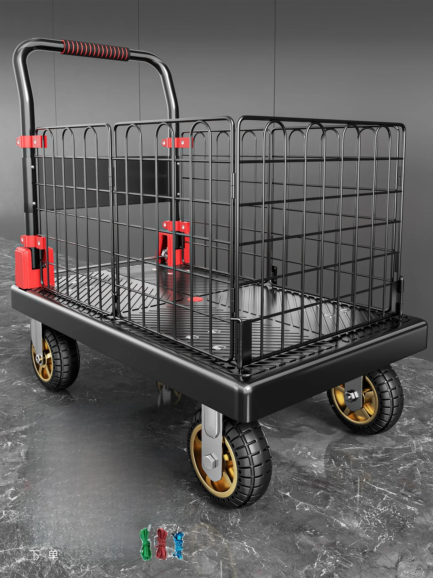 carrello-pieghevole-portatile-comodo-mini-carrello-da-trasporto-leggero-in-plastica-facile-da-spostare-per-uso-domestico