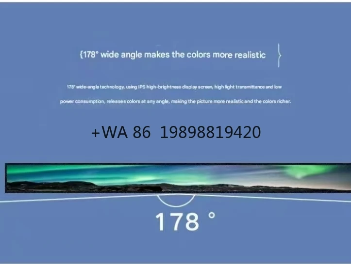 

35 Inch Stretched Bar LCD Display Screen 2880*158 with 500 Nits 692x60mm Dimensions Digital Signage and Display
