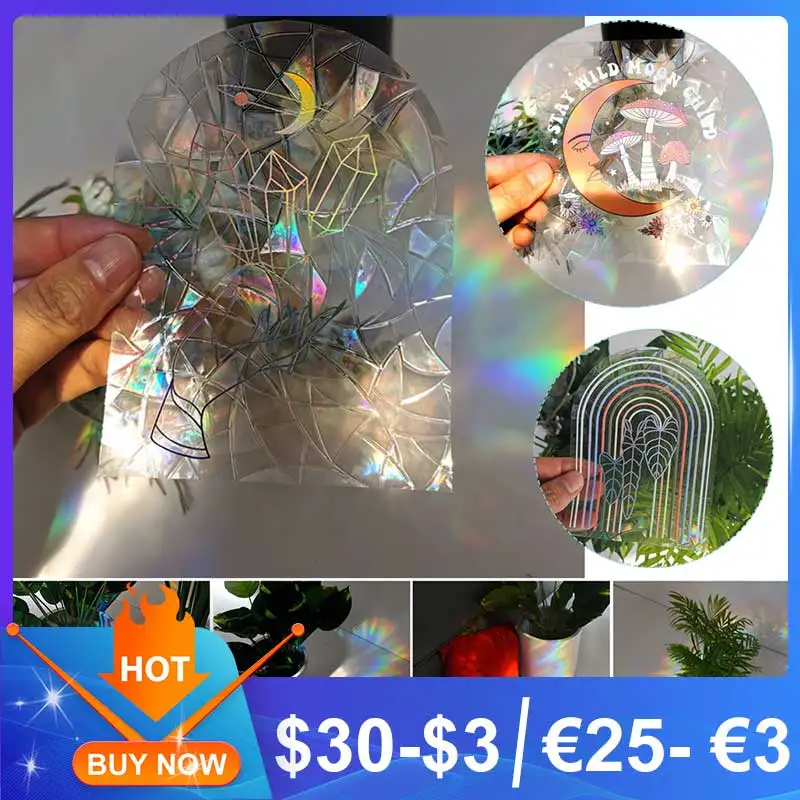 Adesivi murali arcobaleno Sun Catcher adesivo specchio per finestra in PVC adesivo per camera da letto adesivo per finestra per decorazioni per la casa Rainbow Maker