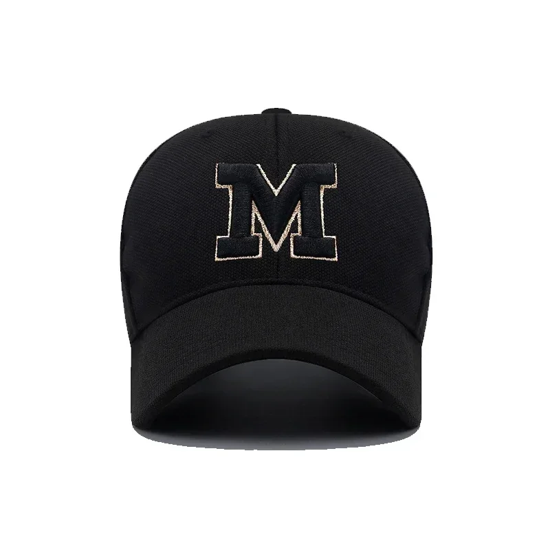 Fashion Men Women M Letter Three-Dimensional Embroidery Baseball Cap New Unisex Outdoor Casual Sport Duck Tongue Cap Sun Hat