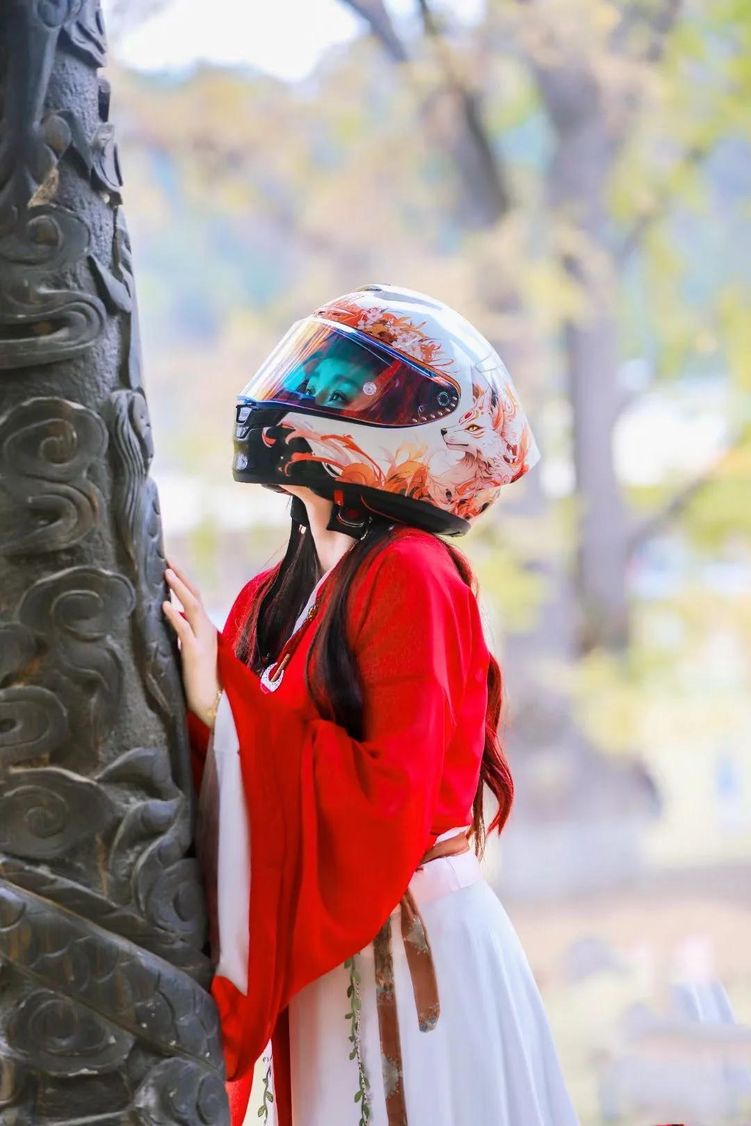 MKAN Full Face Motorcycle helmet Gumiho Fox Riding Motocross Racing Motobike Helmet Casco De Motocicleta