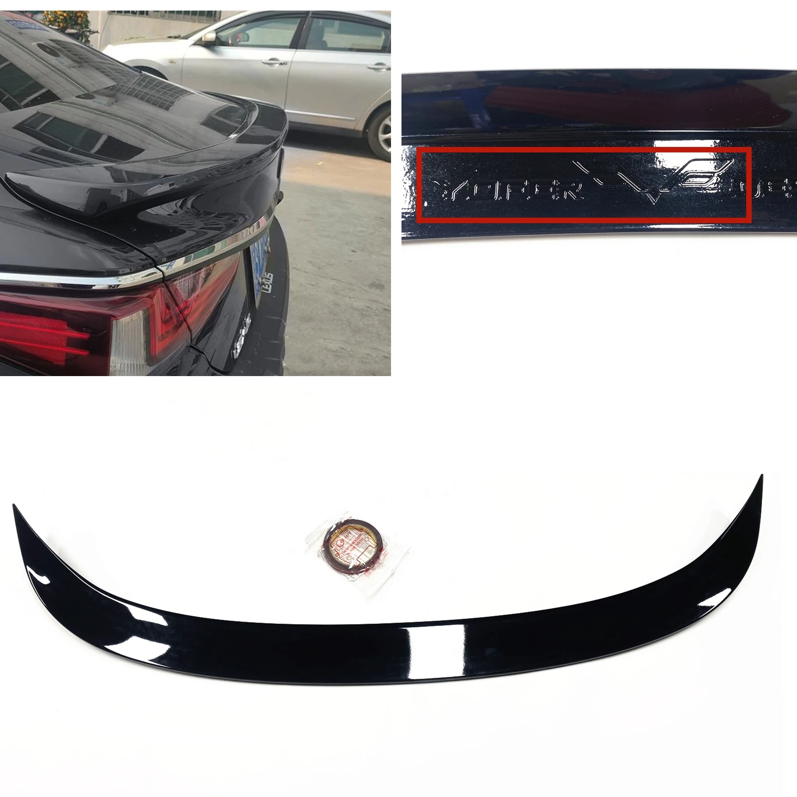 

Yofer Rear Spoiler Wing For Lexus ES250 ES350 ES300H 2019-2024 Silver/Black Tailgate Trim Decklid Roof Trunk Lid Splitter Lip