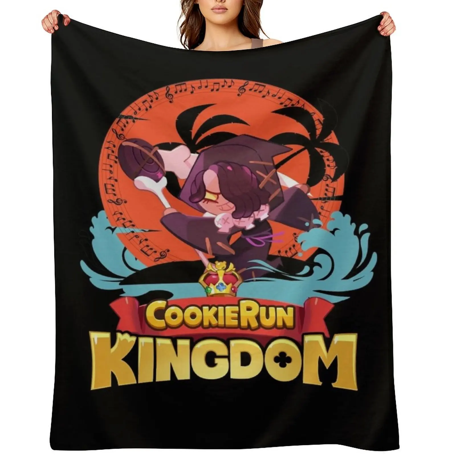 

Music Palm Licorice cookie Throw Blanket Decorative Sofa Soft Luxury St For Baby Blankets