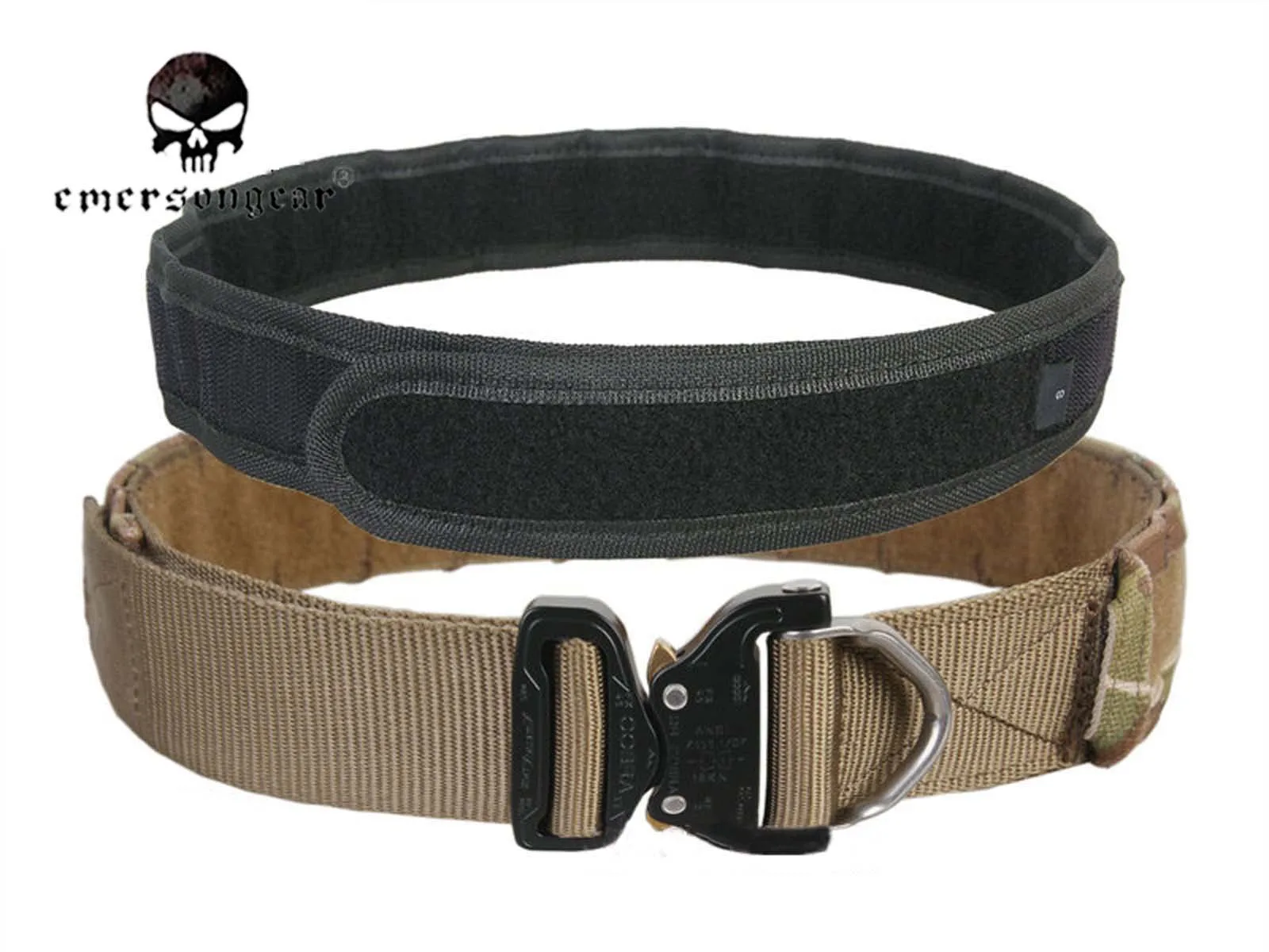 Emersongear EM9342 D-Ring Riggers Belt 1.75-2 Inch One-Piece Tactical Combat Belt Outdoor Airsoft Equipment