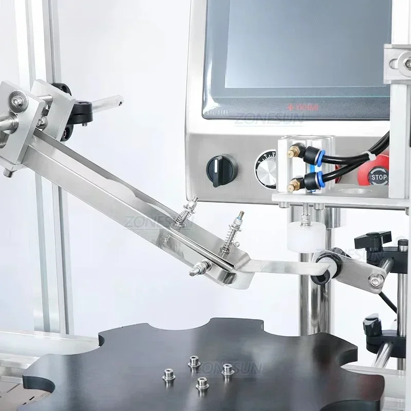 Automatic Essential Oil Dropper Bottle Cap Tightening Screw Lid Vial Capping Machines With Cap Feeder For Glass Jars