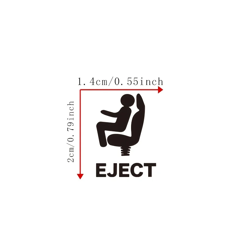 2D Flat 9Pcs Eject Seat Racing Vinyl Sticker, Waterproof Self-Adhesive Decal for Car Interior Decor, Holiday Gift