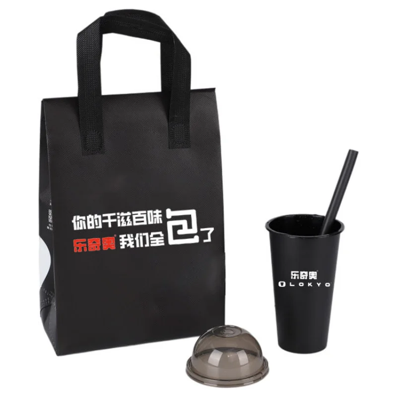 Custom.LOKYO أزياء مخصصة pp حقن أكواب صفراء المتاح البلاستيك عصير بوبا فقاعة أكواب الشاي