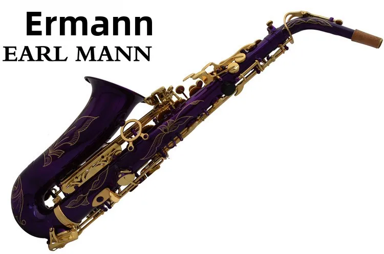 Ehrman Earl Mann Musical Instrument Direct Purple Drop E Midrange Saxophone High-end Professional Brass Tianjin