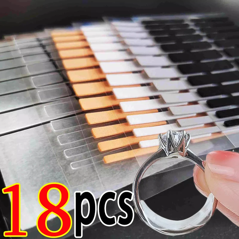 For Any Rings Size Adjust Stickers Silicone Transparent Big Size Ring Invisible Fixed Tightener Reducer Resizing Jewelry Tools
