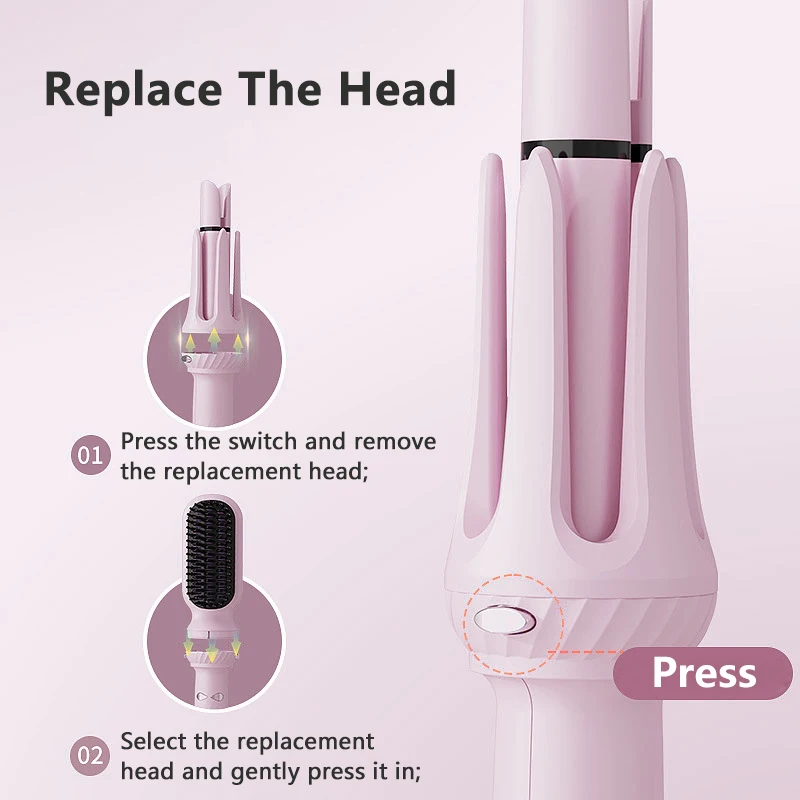 3-IN-1 ثنائي الغرض الأيونات السالبة 28 مللي متر/32 مللي متر مموج الشعر التلقائي التدفئة مستقيم مشط الشعر الكهربائية السيراميك الشباك الشعر عصا