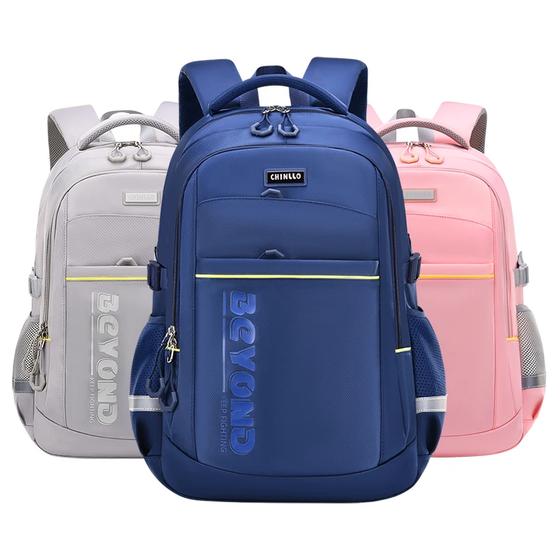 Teenager Backpack High School Student Bagpack Large Capacity Children Schoolbag With Luggage Belt Boys Girls Backpack 6711