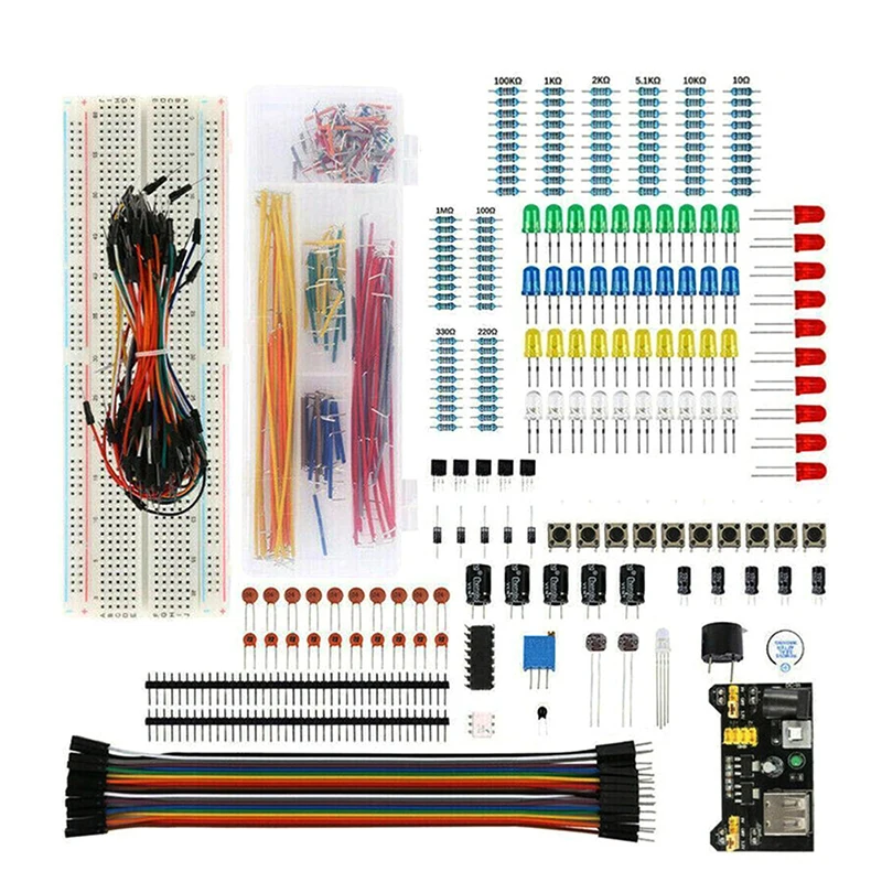 DIY Starter Electronic Kit 830 Tie Points Breadboard For R3 Electronics Components Kit With Box