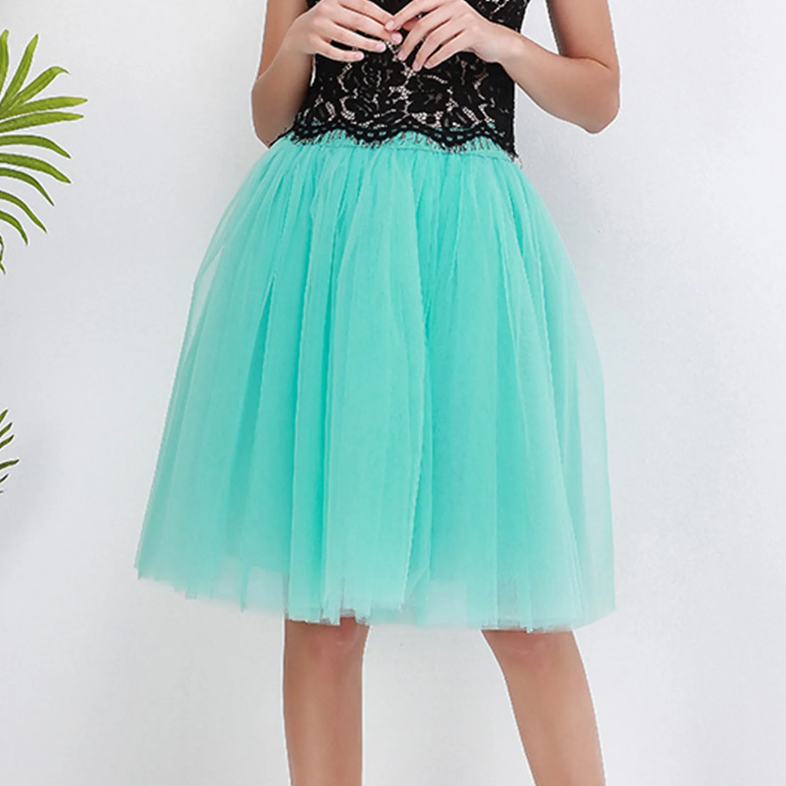 

Women Skirt Carnevale New Tulle Skirts Knee Length Long Adult Tutu Layered Short Prom Party Luxury Elegant Korean Fashion Party