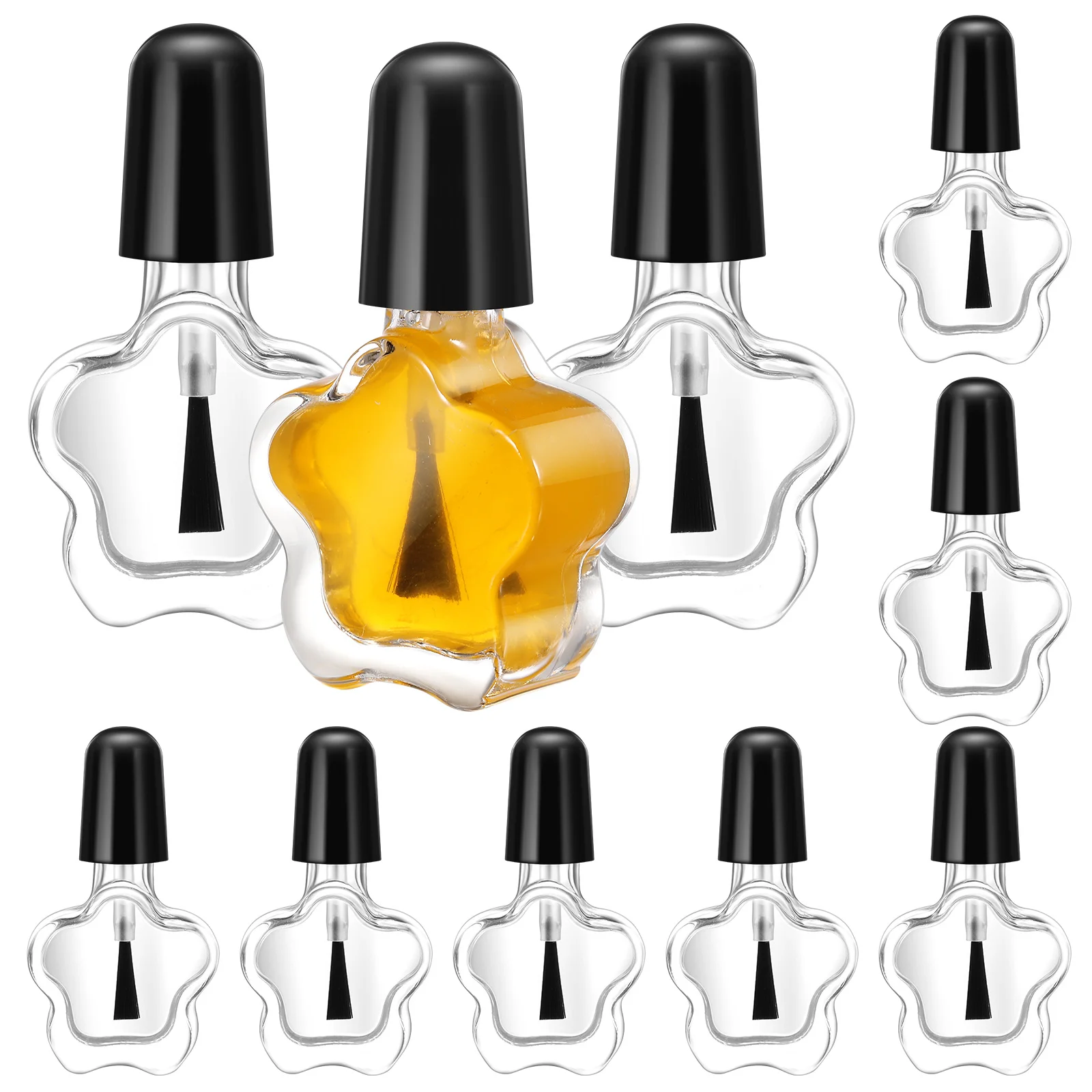 10 pçs 5ml vazio transparente recipiente de armazenamento durável para diy uso portátil mini dispensador reutilizável recipiente de esmalte de vidro