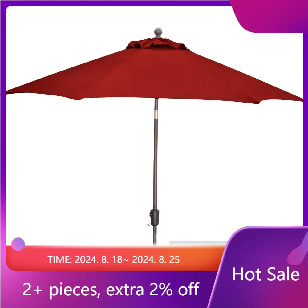 

Outdoor Umbrella Beach Chair Umbrella for the Beach Easy-Crank Lever and Weather-Resistant Fabric Garden Furniture Outdoor Red