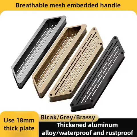 1 PCS Aluminium Alloy Handle Ventilation Grille Circular Closet Core Vents Rectangular Wardrobe Shoe Cabinet Ventilation Grid