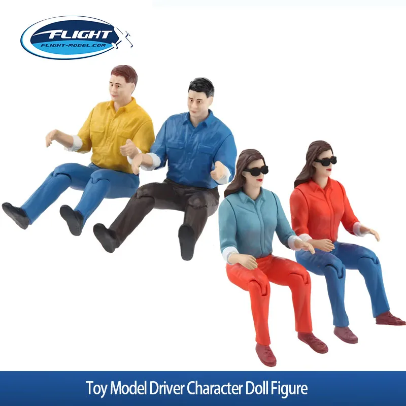 

Toy Model Scale Mini Driver Character Doll Male Female Pilot Figure For RC Car Truck Boat Airplane DIY Decor Replacement Parts