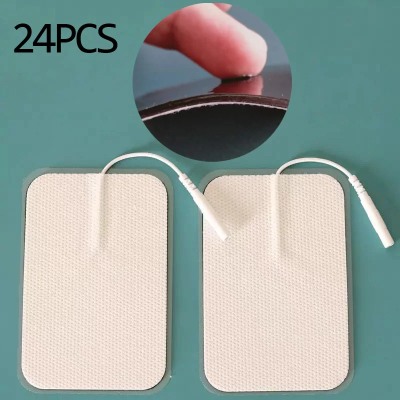 

24 шт. 6смx9см электродные накладки для TENS/EMS, гелевые патчи, электродные стикеры, электроды для физиотерапии, массажер для нервов и мышц