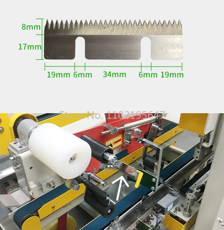 10Pcs/Lot Sealing Machine Knife Carton sealer blade Semi Auto Adhesive Tape Carton Sealer Parts Carbon Steel