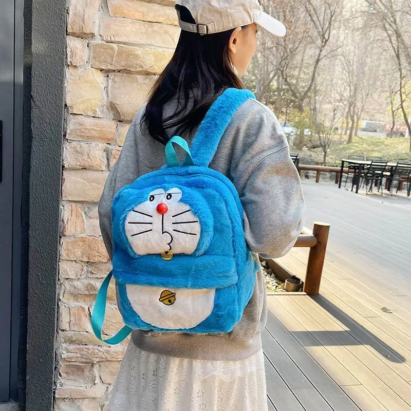 Плюшевый рюкзак Doraemon с регулируемым плечевым ремнем, большой вместимости, школьный рюкзак для студентов, рюкзак для занятий спортом и путешествий, подарок на день рождения для мальчика