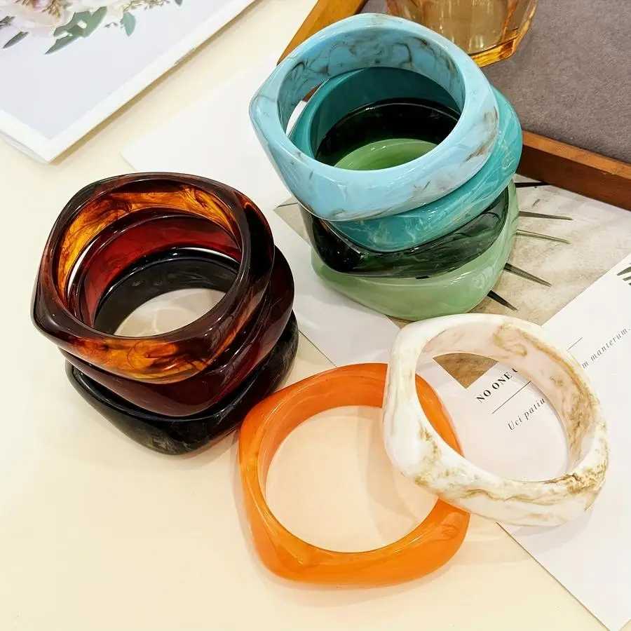 1/5/10/20/50/100pcs Women'S Fashion, Fashionable Individual Tie-Dye Imitation Lapis Lazuli Resin, Suitable for Daily Vacation Pl