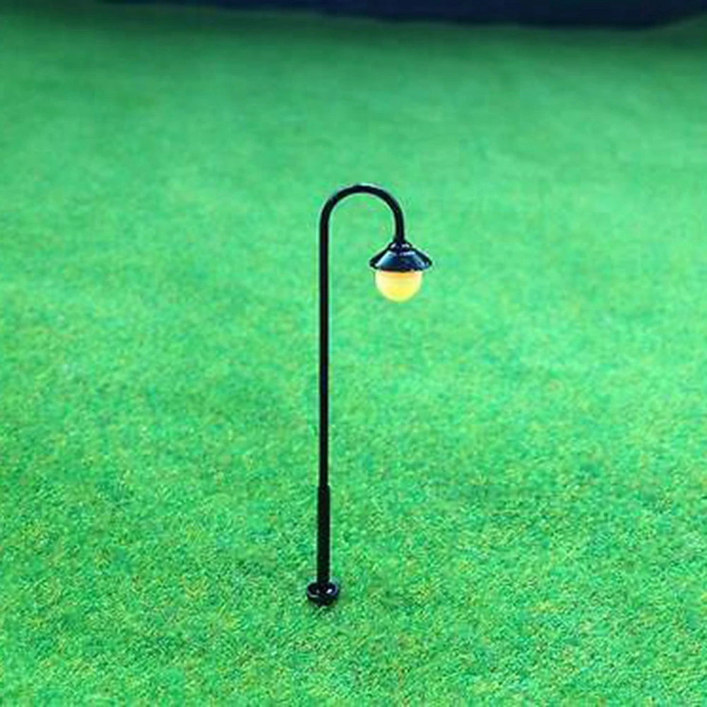 10pcs Model Railway Lights Led Lamppost Lamps Street Lgihts 1:160 Lamps N Scale 4.5cm Round Head Street Lights Train Layout Toys