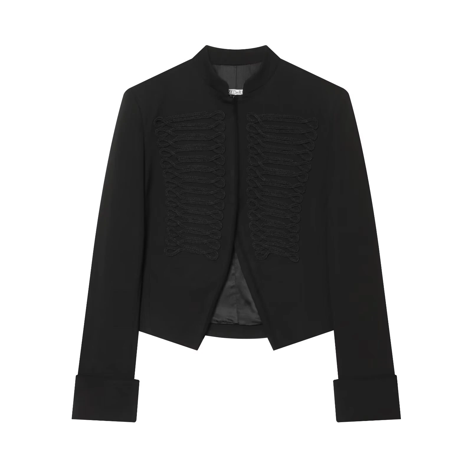 European and American style women's clothing new 2026 fashionable versatile solid color rope buckle suit jacket