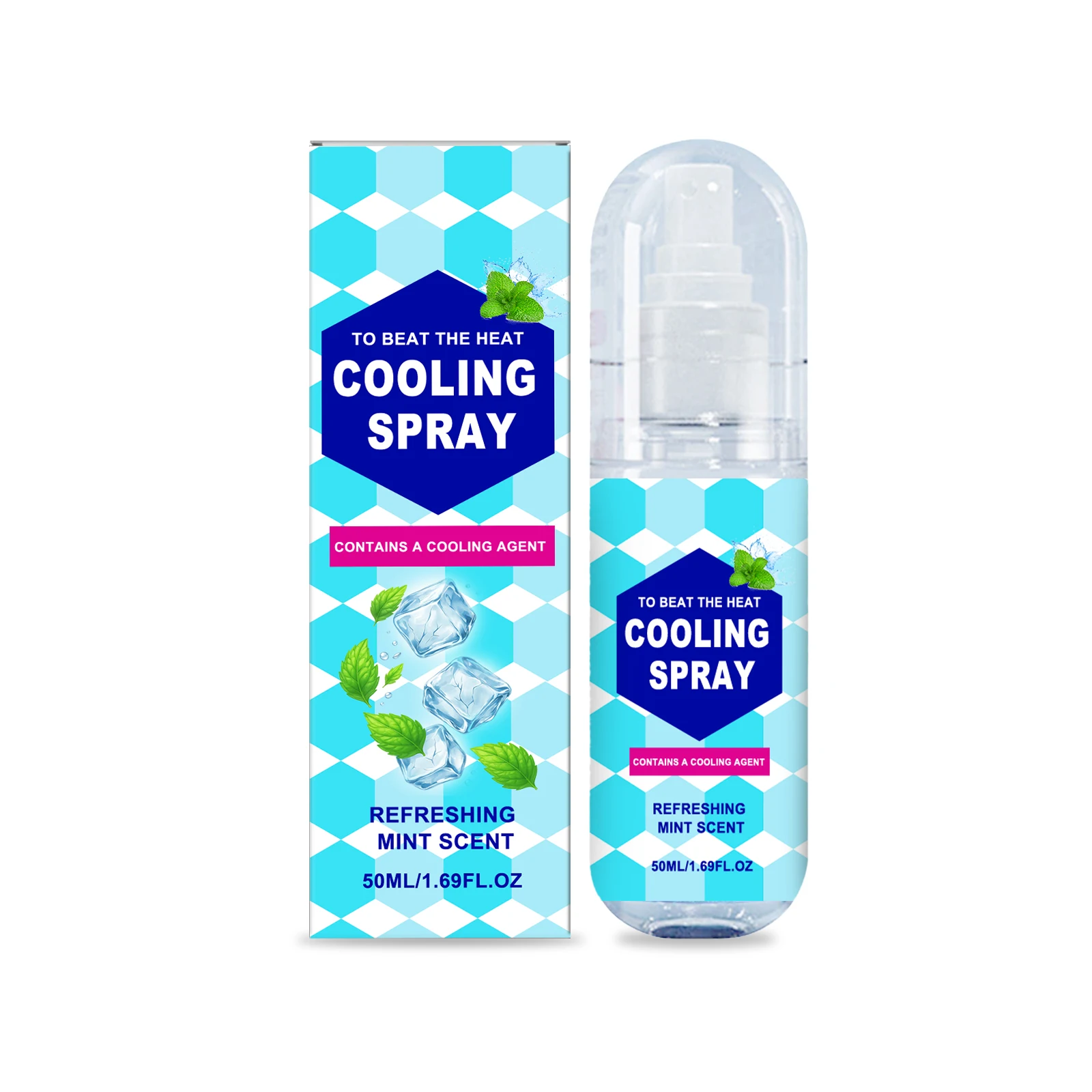 Cooling Spray for Summer Outdoor Sports Running Fitness, Portable Body & Clothes Mist, Anti-sticky Sweat Relief Spray