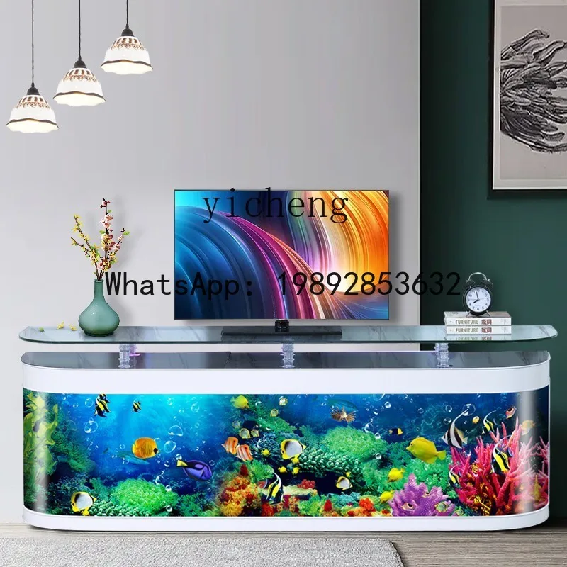 

integrated coffee table, living room, household ecological circulation, back filter, water-free fish tank