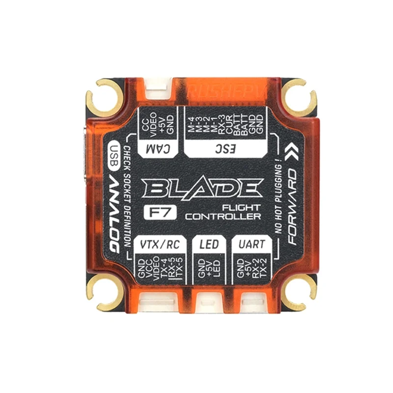 RUSHFPV RUSH BLADE V2 Stack F722 Analog Digital Flight Controller Extreme 60A 128K BLHELI32 4in1 ESC for FPV Drone