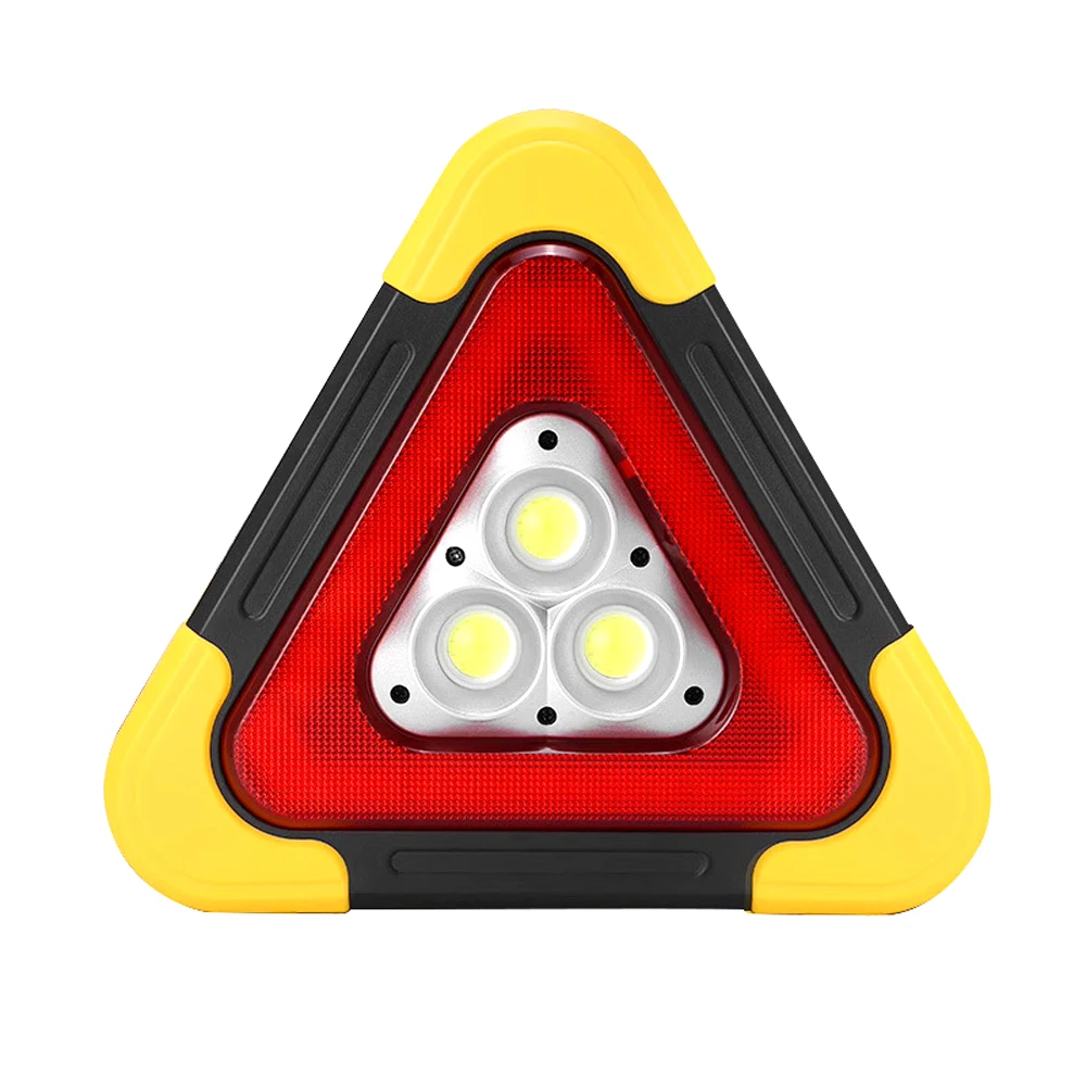 

Multifunctional Car Emergency Car Repairing Warning Light Triangular Roadside Warning Light Solar Warning Light Foldable