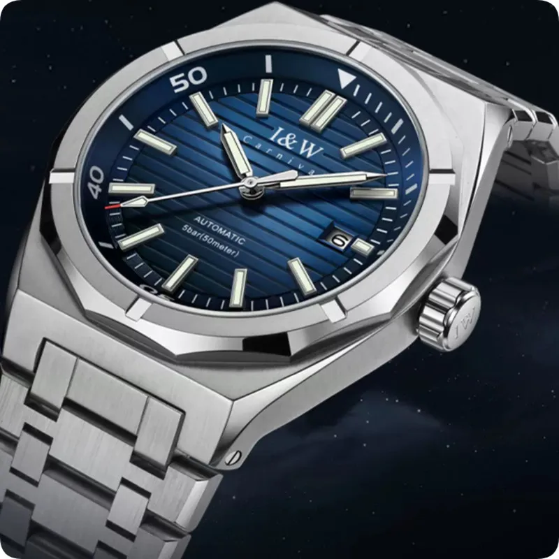 Montr Homme CARNIVAL Mechanical Business Watch For Men Brand Luxury Automatic Wrist Watch Man 50M Waterproof 2026 Reloj Hombre