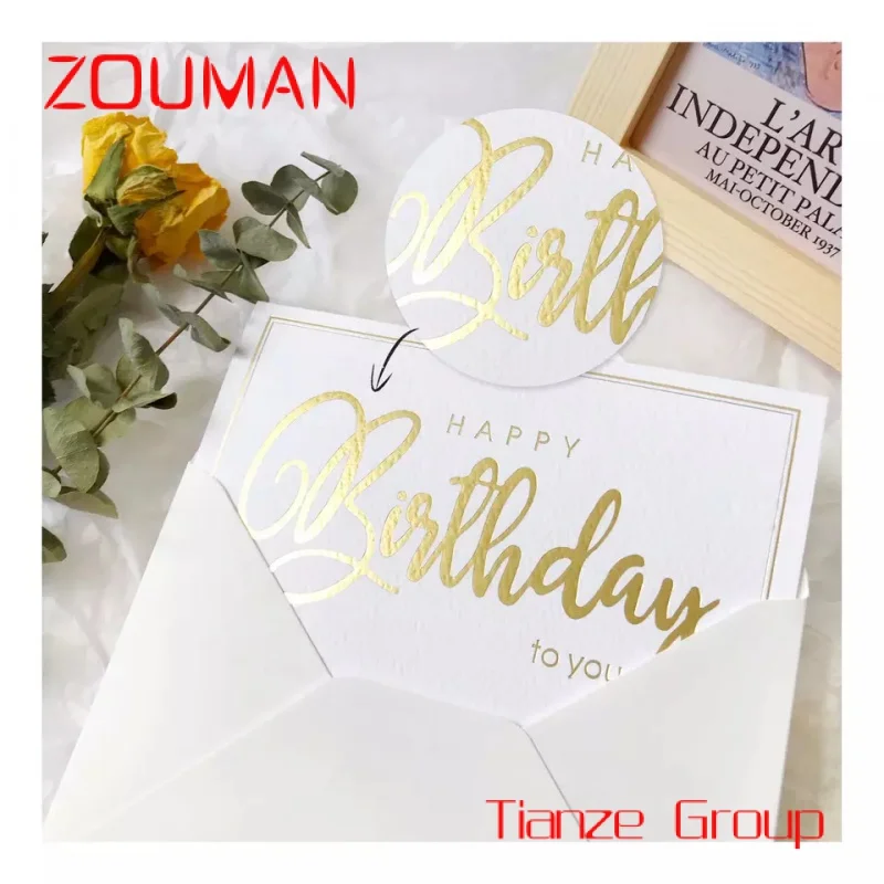 Custom , Custom High Quality American Hot Stamp Gold Foil Thank You Cards Greetings Card For All Occasion