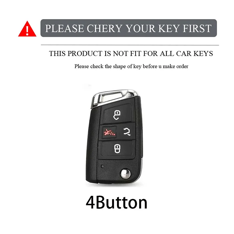 4 Buttons NEW TPU Car Key Case Cover Fob For Volkswagen VW Golf 7 ALLTRACK MK7 Tiguan SEAT Ateca Leon FR 2 Ibiza Skoda Octavia