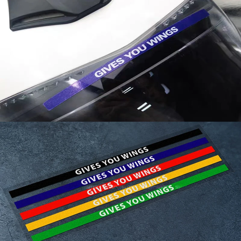 1 pçs dar você asas capacete da motocicleta viseira lente adesivos legal decalques de vinil para shoei kyt hjc agv arai ls2 diy moto decoração 16cm