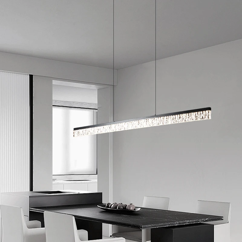 Luz colgante LED de cristal de estilo nórdico, candelabro de diseño, lámparas colgantes para dormitorio, salas de estar, iluminación interior de restaurante