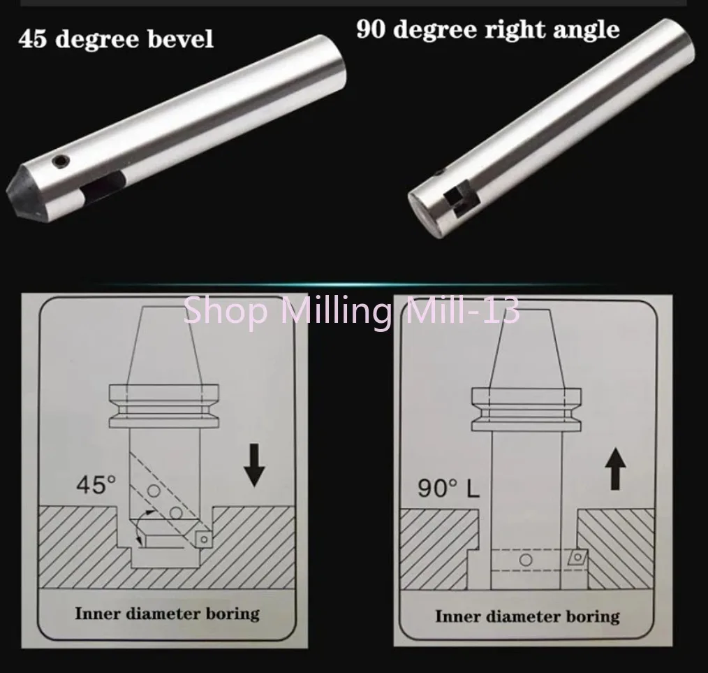 New Milling Machine Boring Device 16 Handles Drilling Machine Boring Tool Holder 20 Boring Bar Blade 25 Adjustable Tool Ba