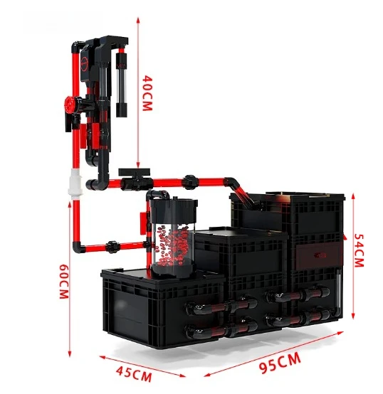 Complete Bottom Water Circulation Unit Sediment Chamber Fluidized Bed Large Fish Tank Filtration Equipment