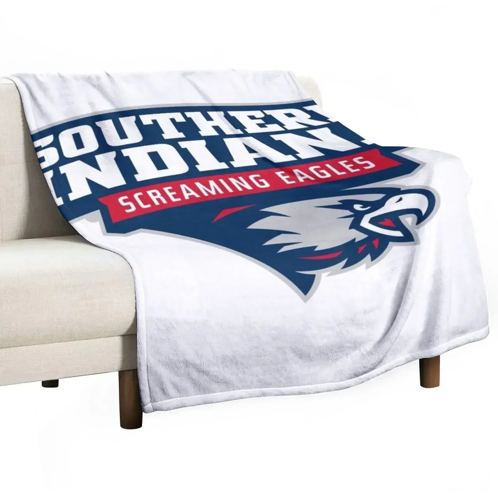 Southern Indiana Athletics Throw Blanket Large Thins Decorative Sofa Flannel Fabric Loose Soft Plaid Blankets
